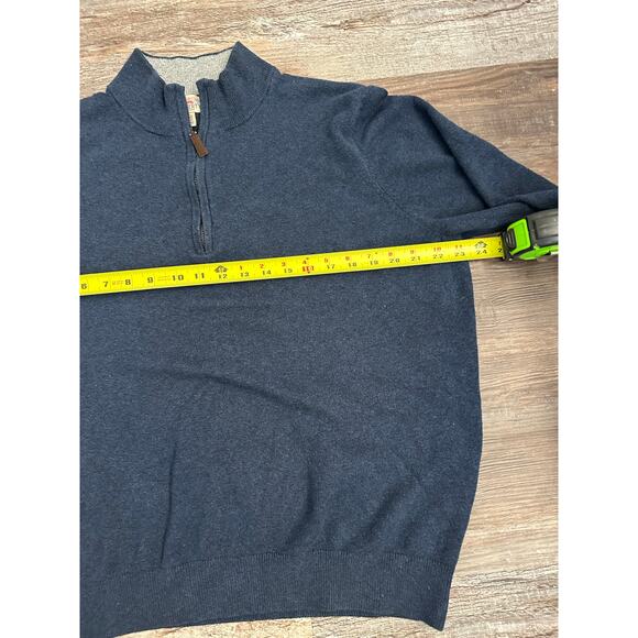 FAHERTY men’s 1/4 Zip sweater in navy size XL - Picture 3 of 6